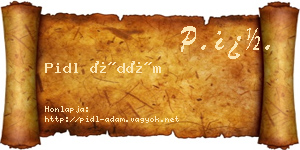 Pidl Ádám névjegykártya