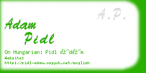 adam pidl business card